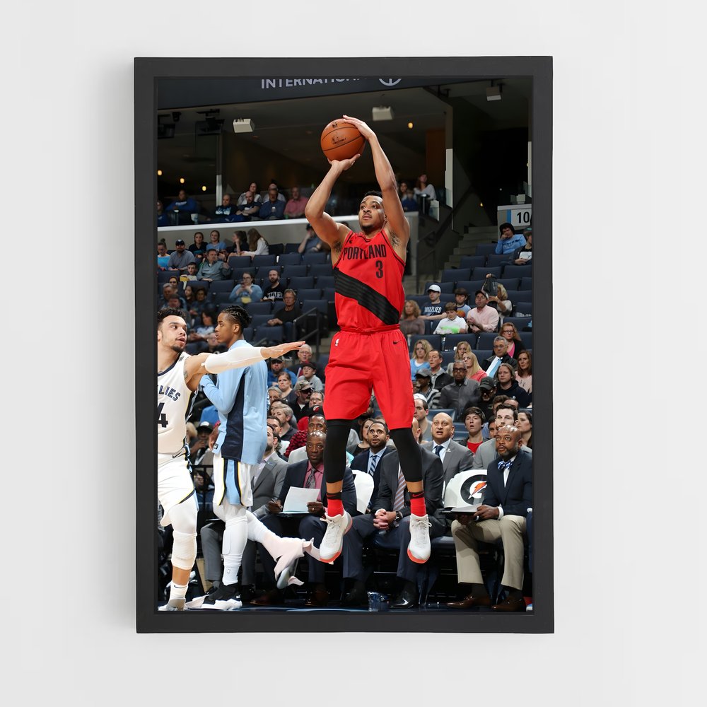Poster Cj McCollum en Action – affiche Basketball (vue 2)